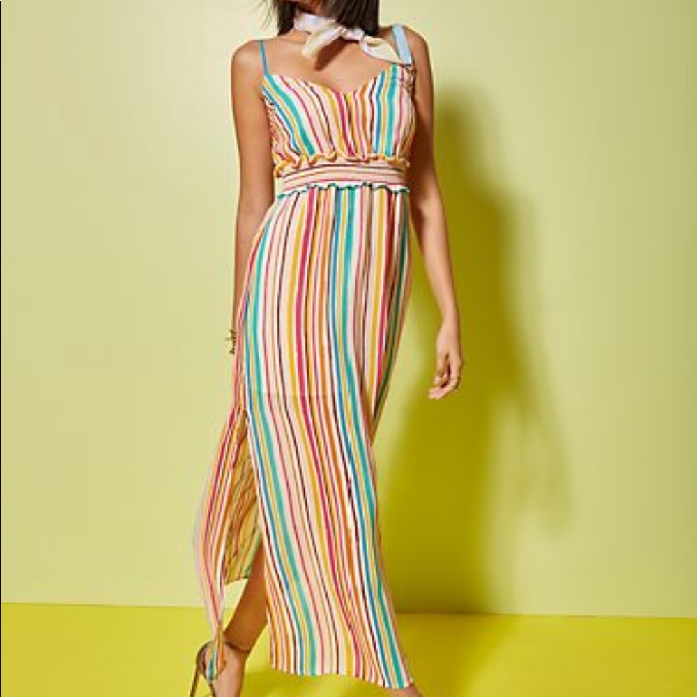 Multicolor Stripe Maxi Dress - Small - Picture 2 of 3